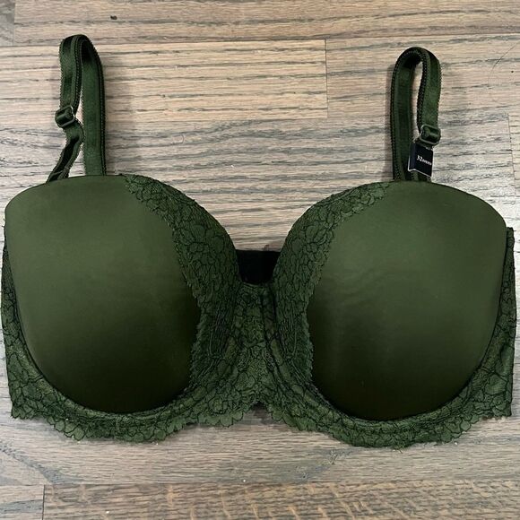 Victorias Secret Dream Angels Multi-way lightly padded green lace trim bra 32DDD - Picture 5 of 5